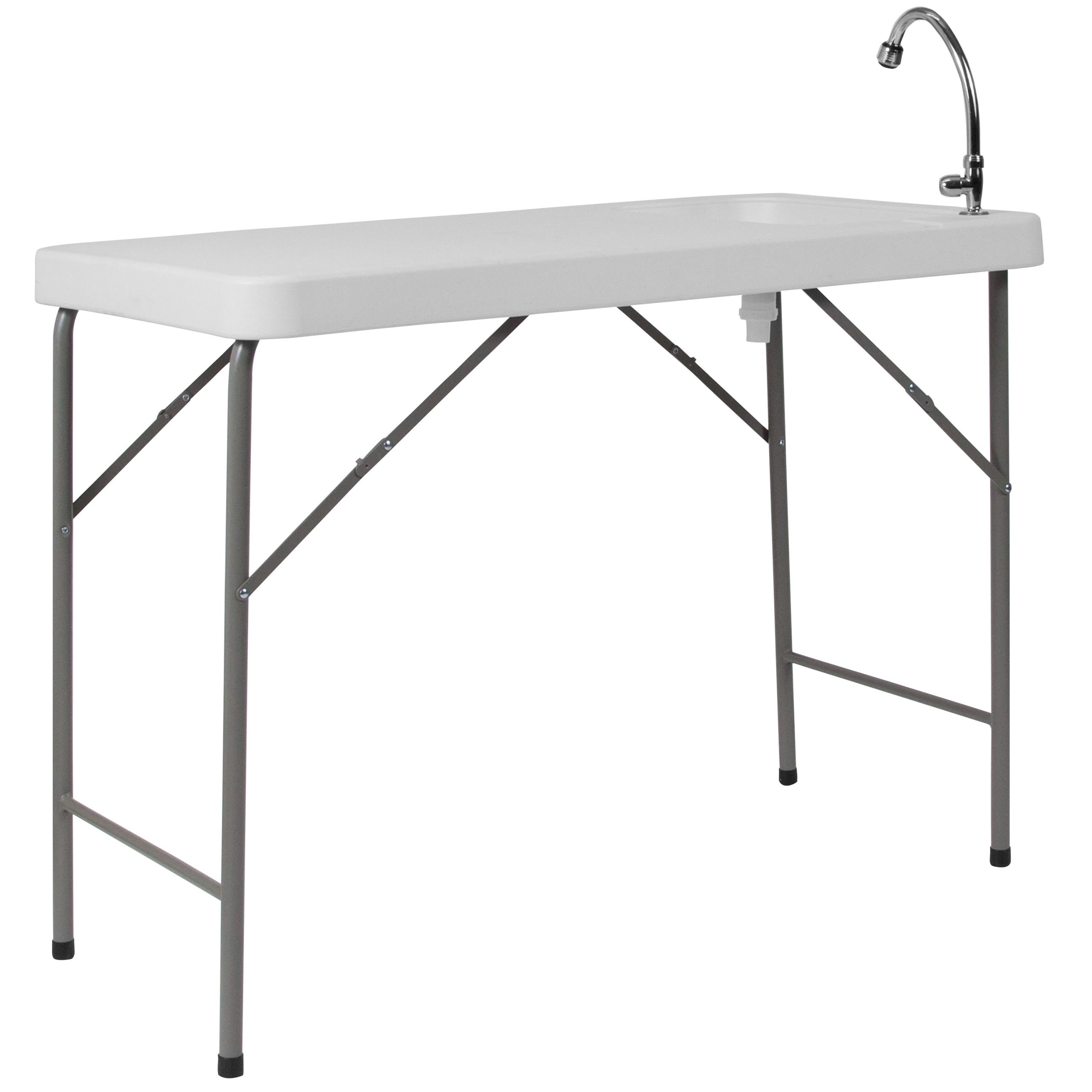 4-Foot Portable Fish Cleaning Table / Outdoor Camping Table and Sink - Image 6