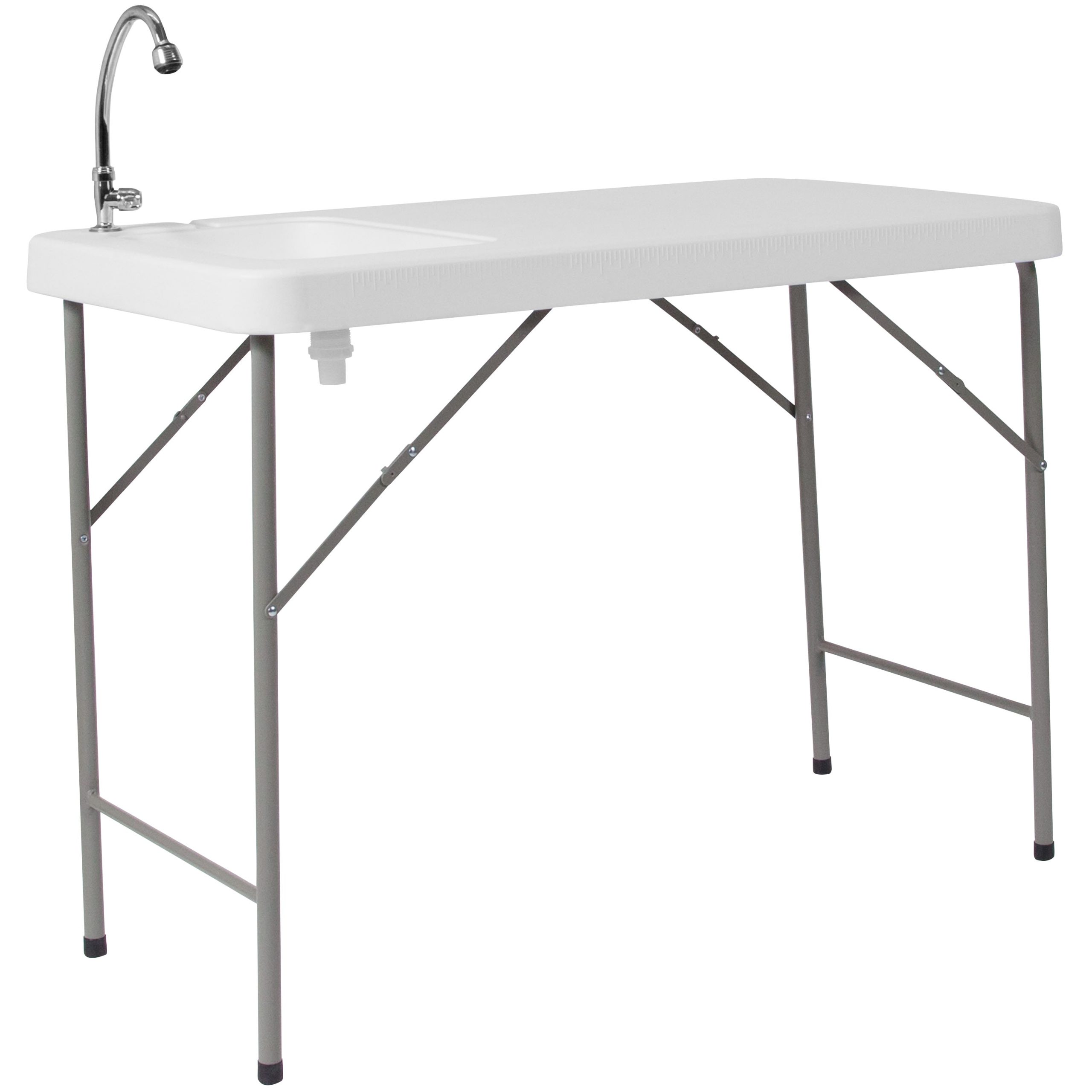4-Foot Portable Fish Cleaning Table / Outdoor Camping Table and Sink - Image 15