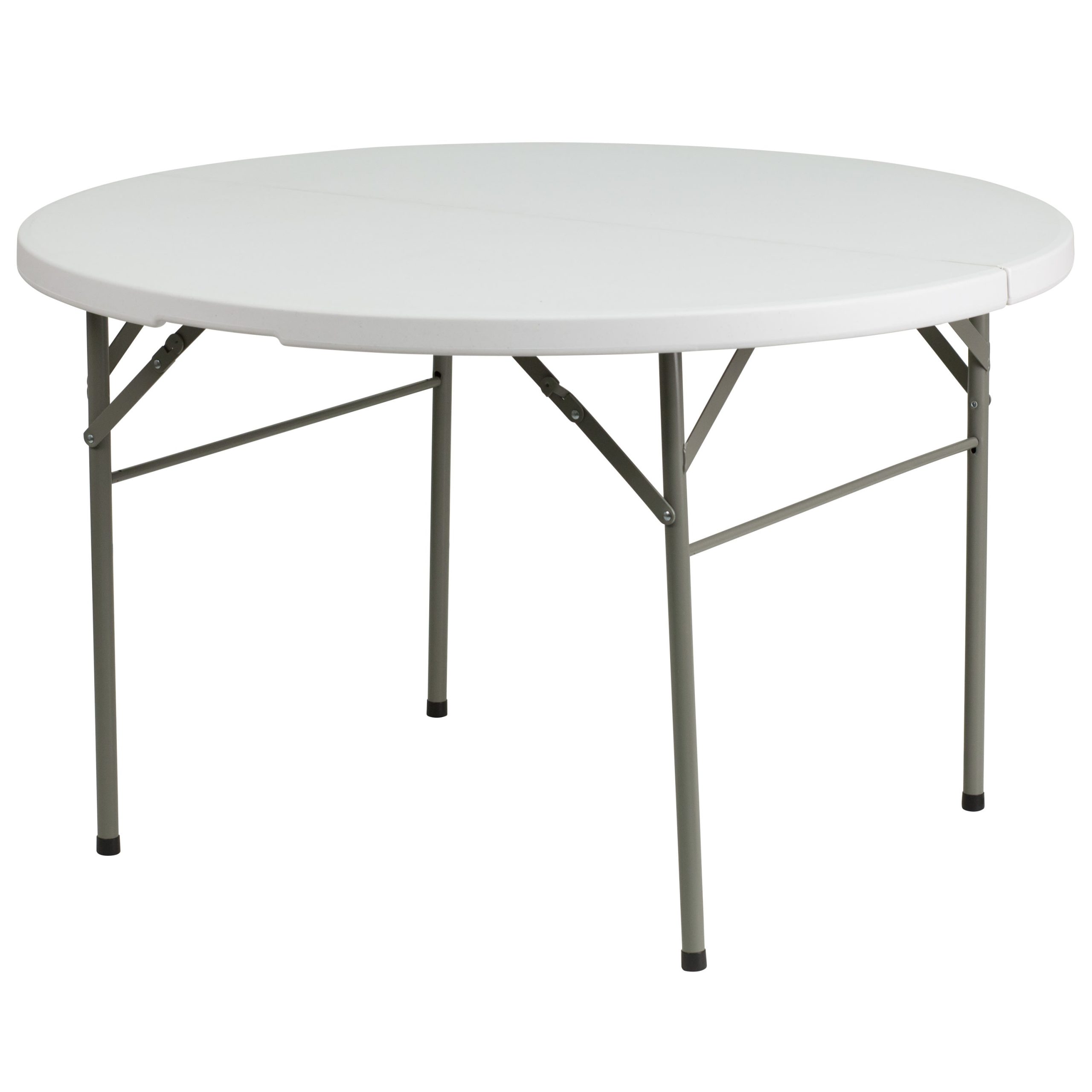 4-Foot Round Bi-Fold Plastic Banquet and Event Folding Table with Carrying Handle - Image 10