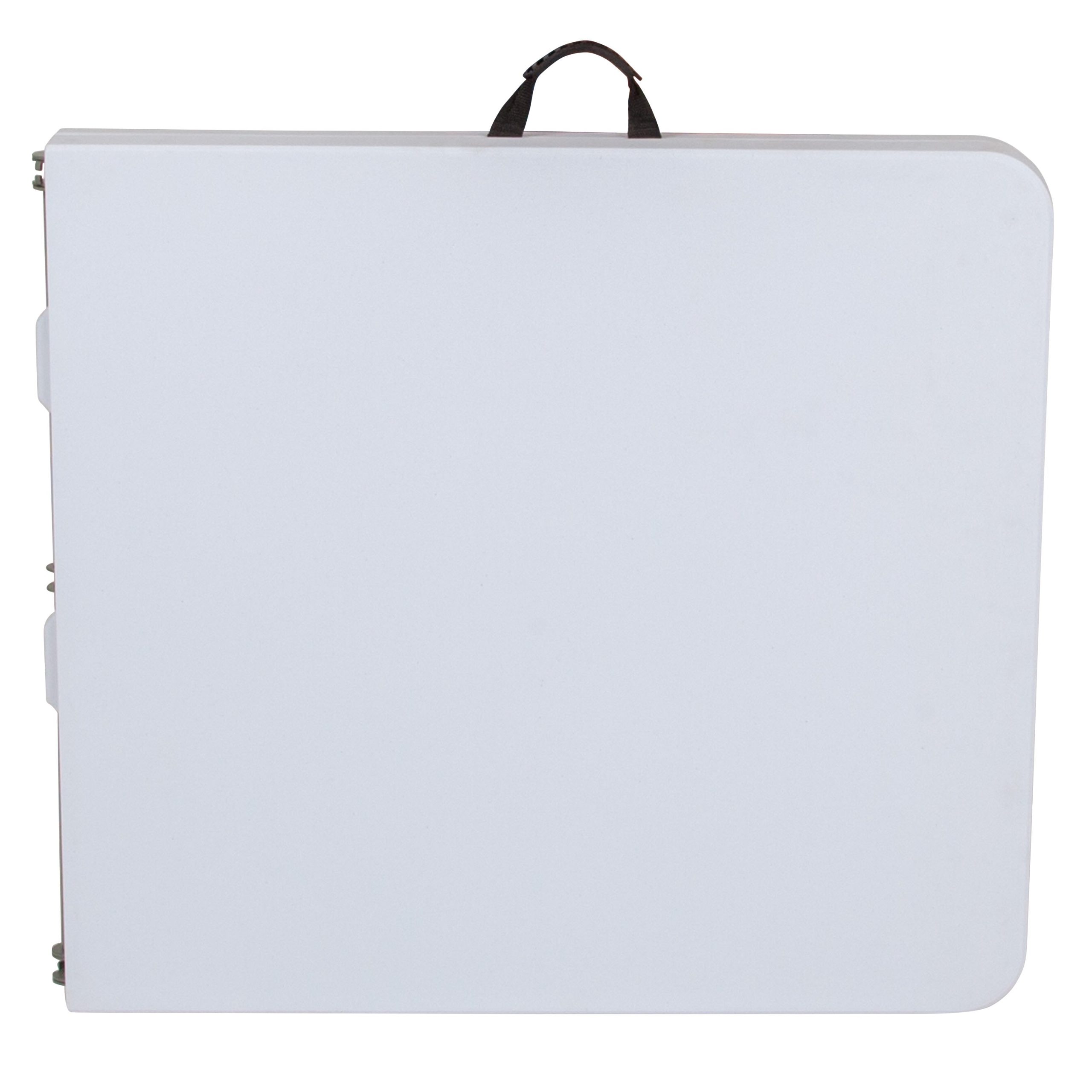5-Foot Height Adjustable Bi-Fold Plastic Banquet and Event Folding Table with Carrying Handle - Image 3