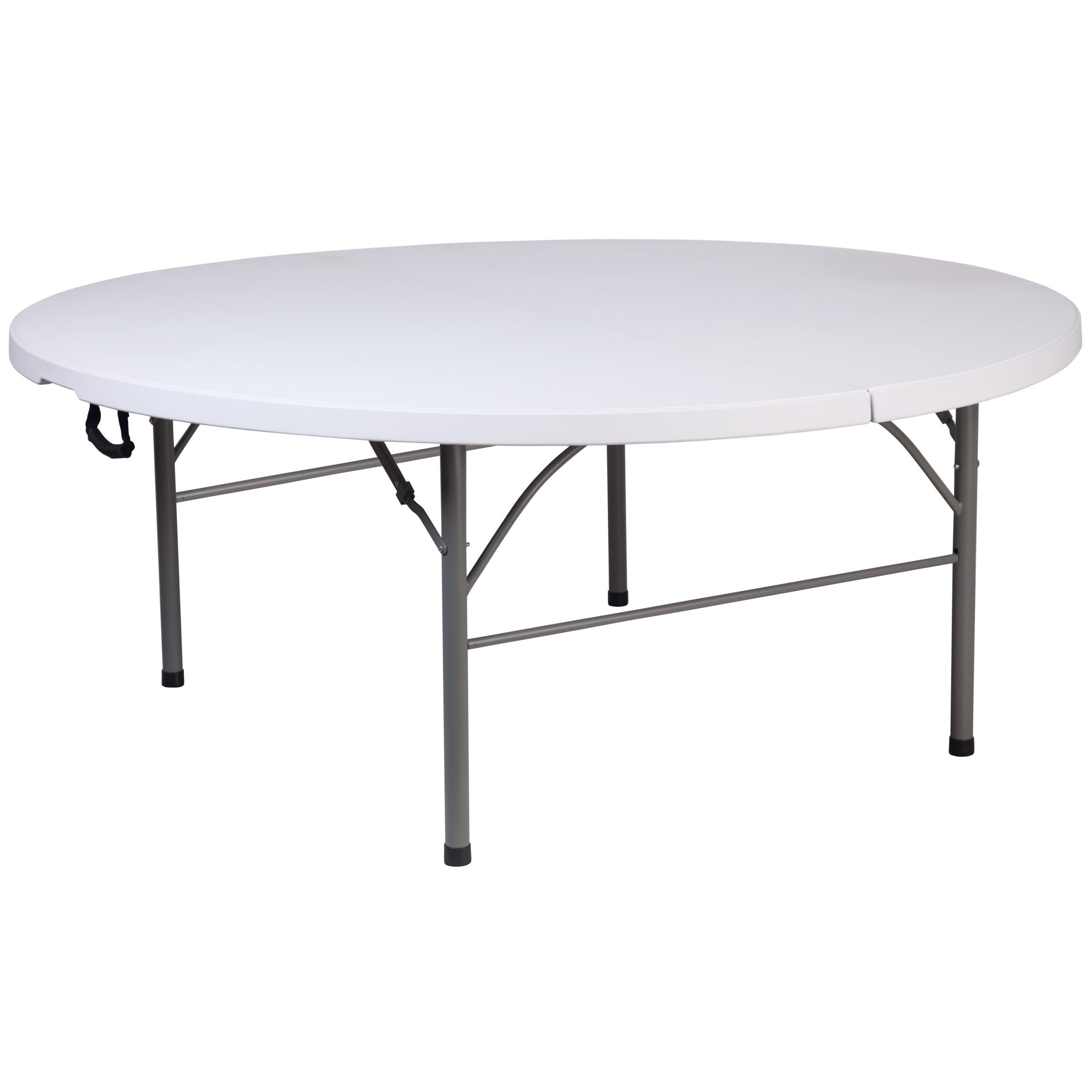 5.89-Foot Round Bi-Fold Plastic Banquet and Event Folding Table with Carrying Handle - Image 13