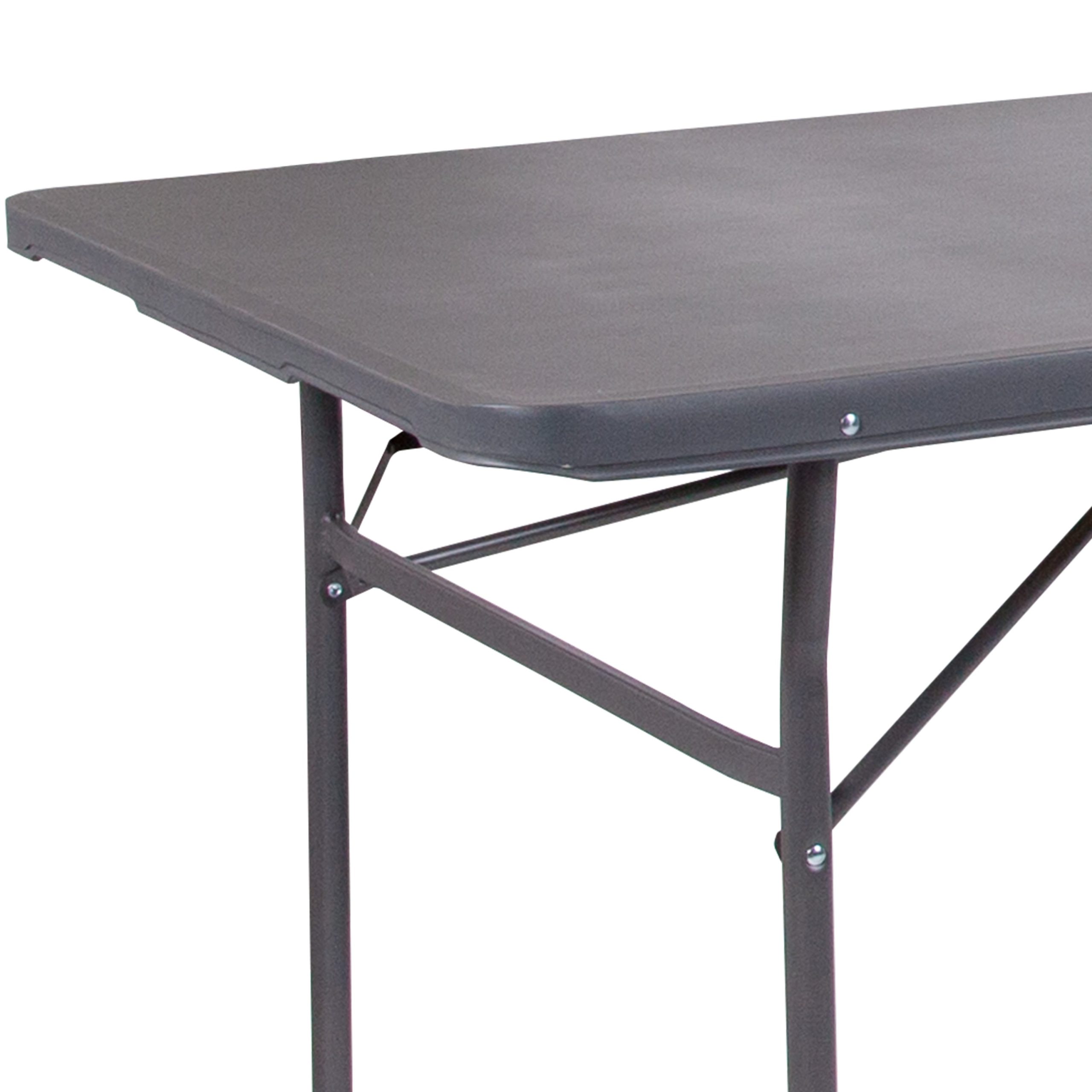 6-Foot Bi-Fold Plastic Banquet and Event Folding Table with Carrying Handle - Image 11