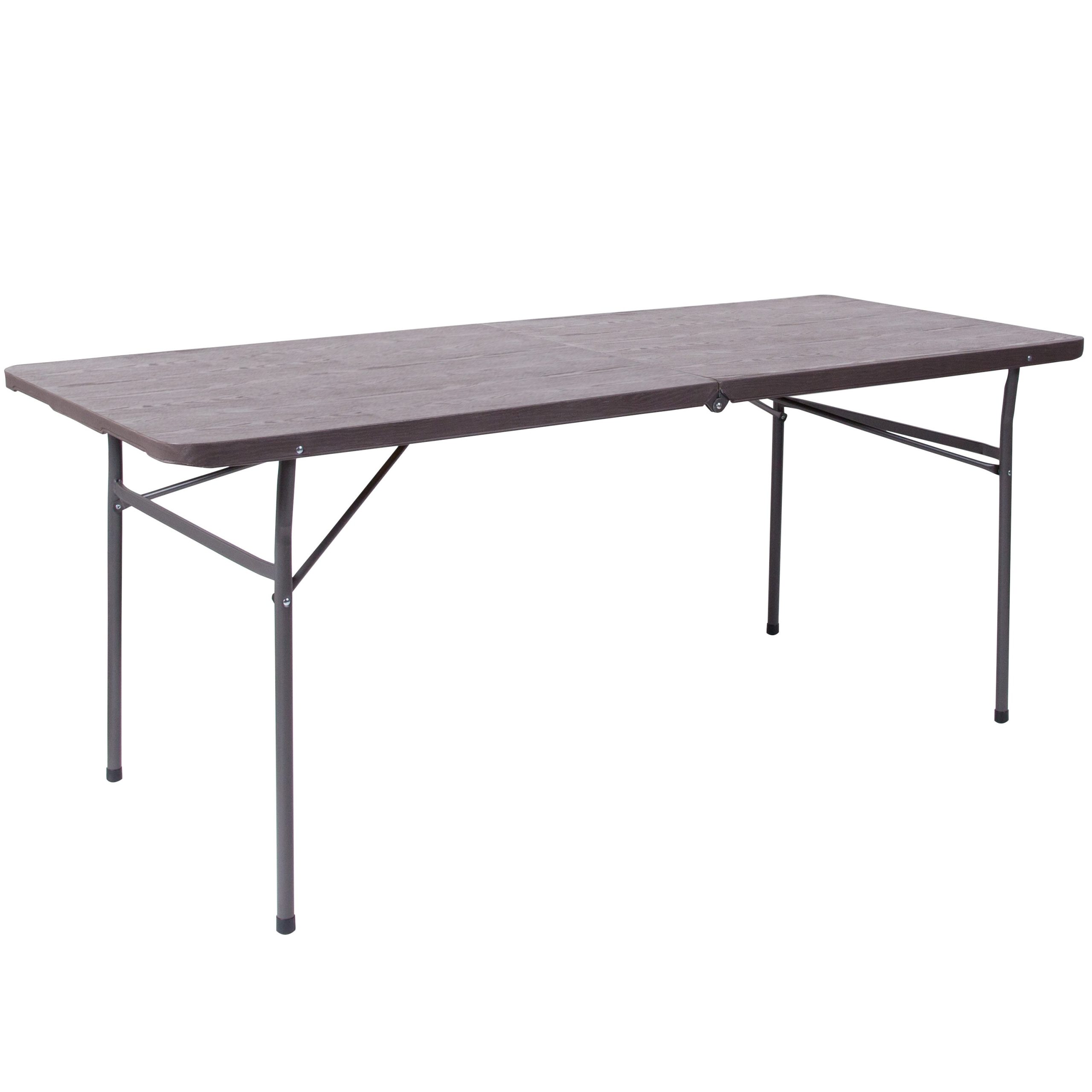 6-Foot Bi-Fold Plastic Banquet and Event Folding Table with Carrying Handle - Image 22