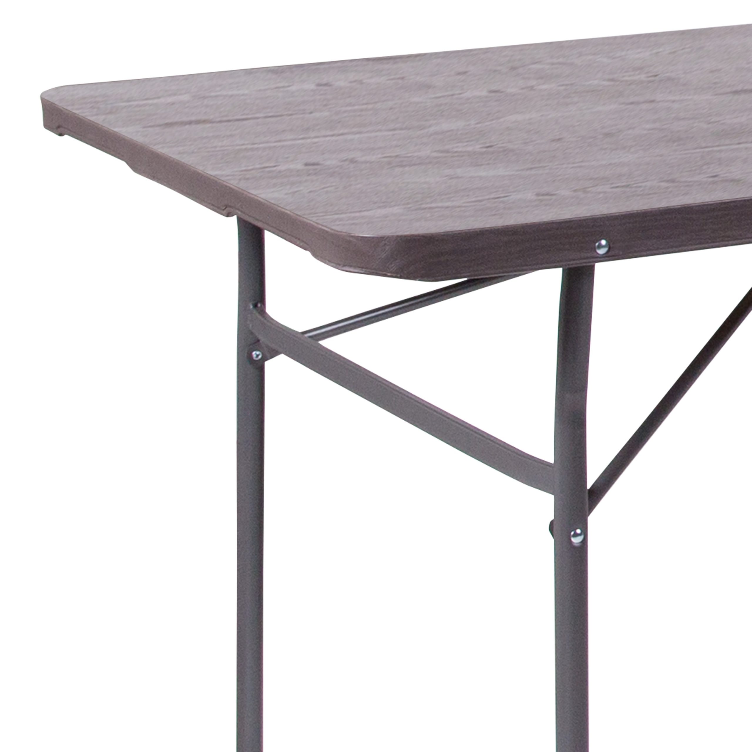 6-Foot Bi-Fold Plastic Banquet and Event Folding Table with Carrying Handle - Image 27