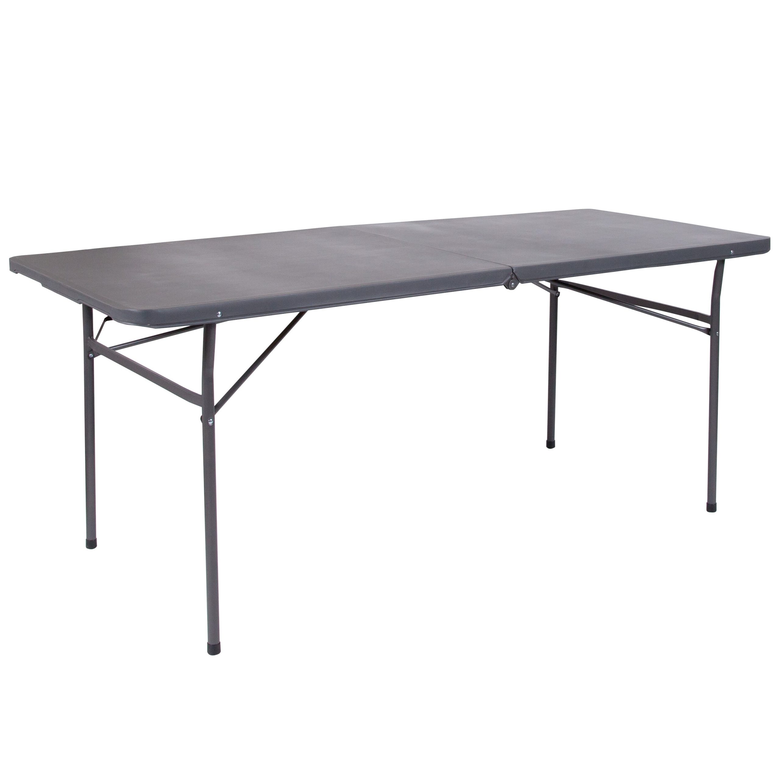 6-Foot Bi-Fold Plastic Banquet and Event Folding Table with Carrying Handle - Image 33