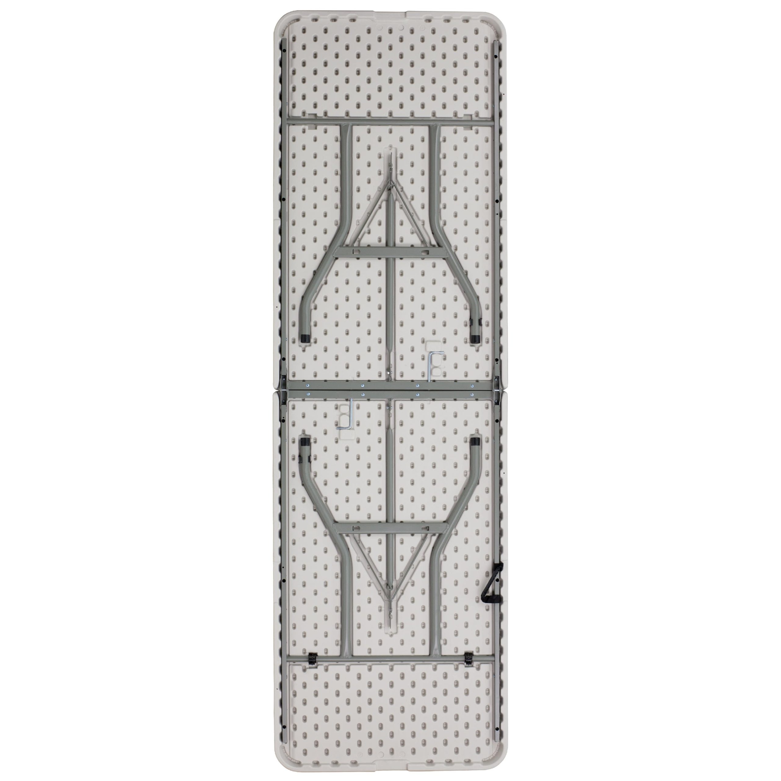 8-Foot Bi-Fold Plastic Banquet and Event Folding Table with Carrying Handle - Image 9