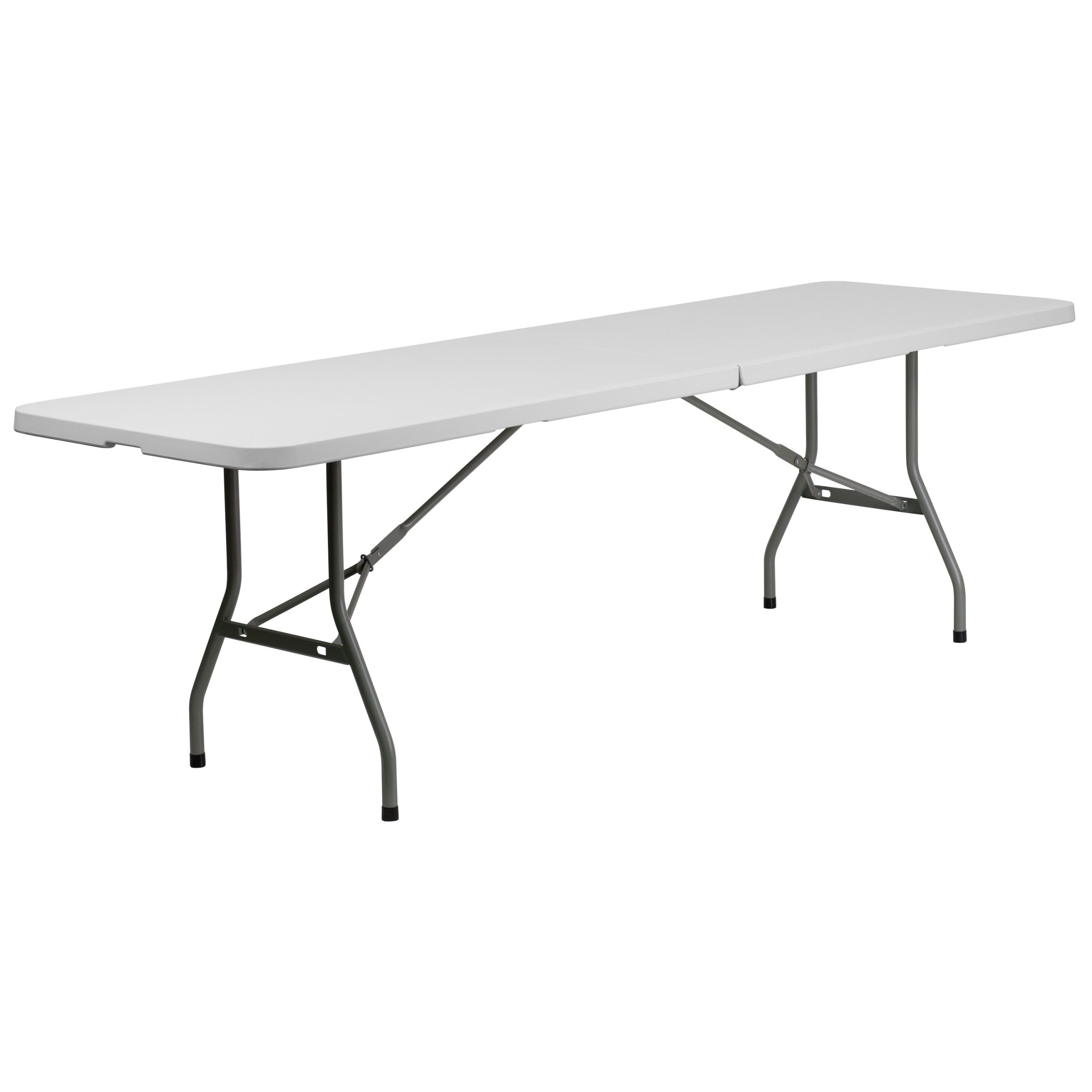 8-Foot Bi-Fold Plastic Banquet and Event Folding Table with Carrying Handle - Image 10