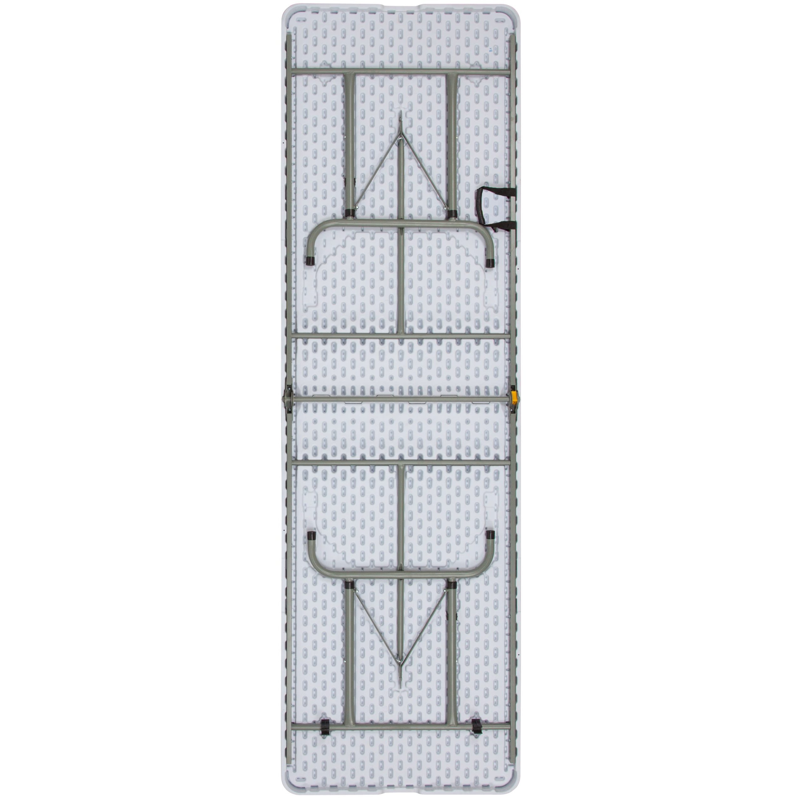 8-Foot Height Adjustable Bi-Fold Plastic Banquet and Event Folding Table with Carrying Handle - Image 7