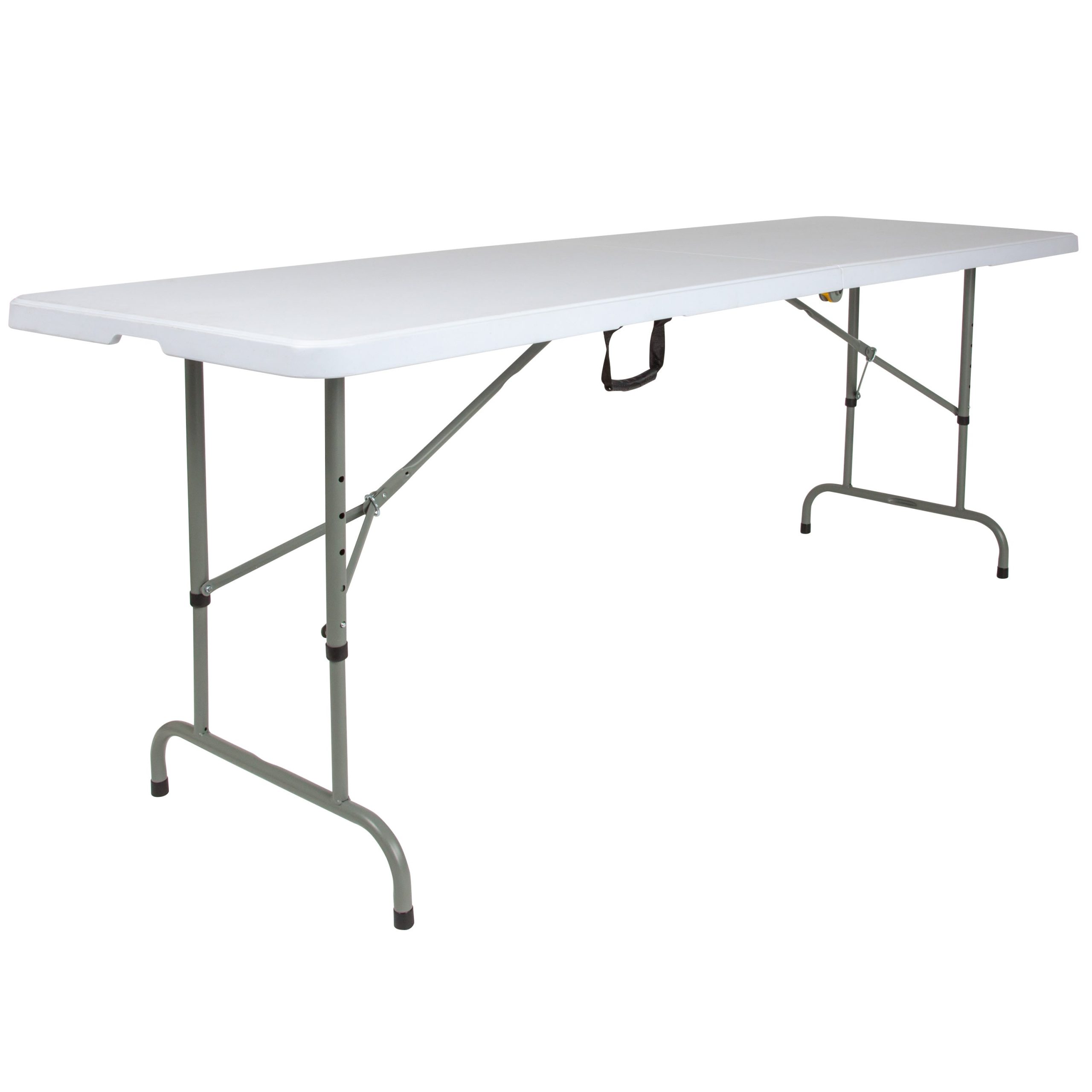8-Foot Height Adjustable Bi-Fold Plastic Banquet and Event Folding Table with Carrying Handle - Image 8
