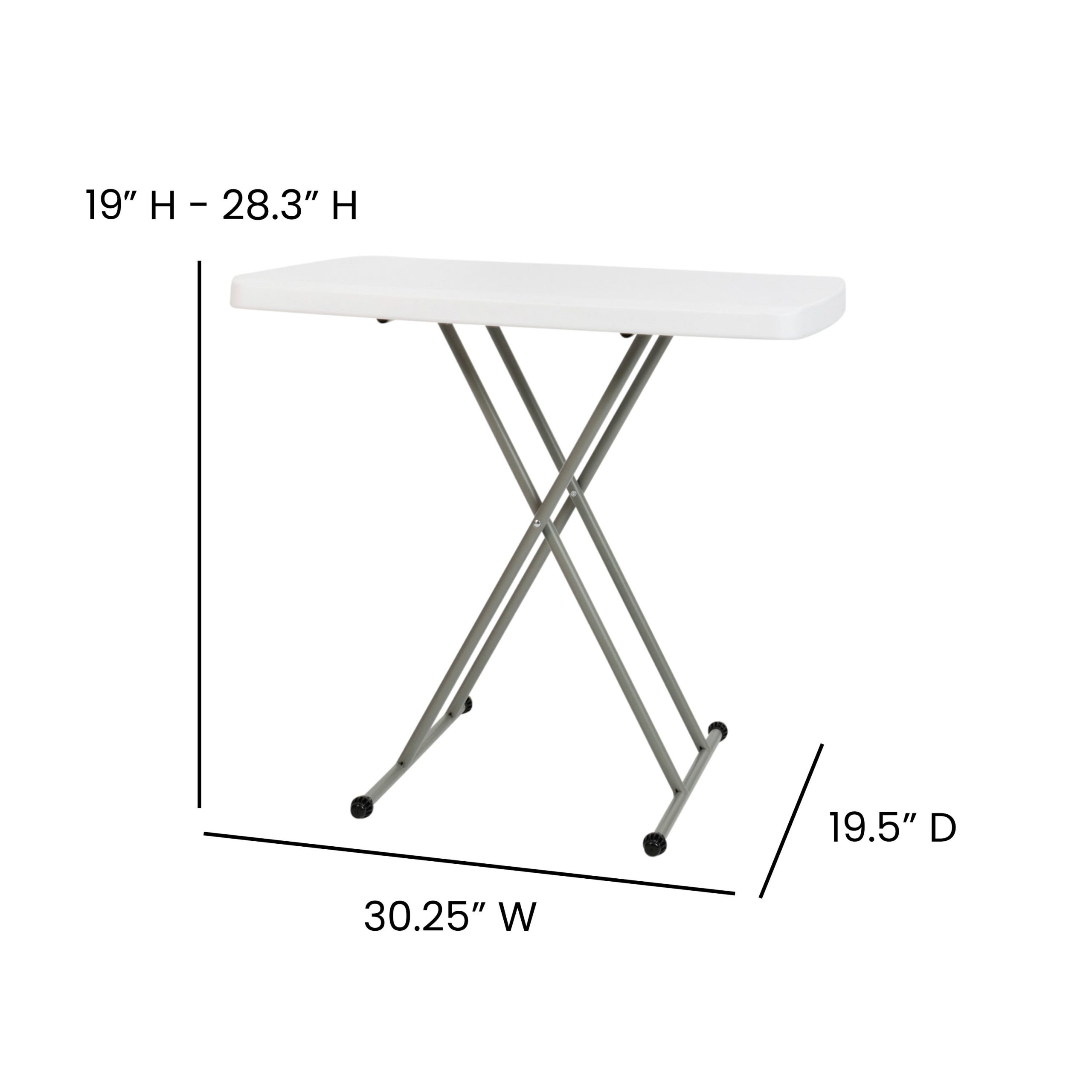 Indoor/Outdoor Plastic Folding Table, Adjustable Height Commercial Grade Side Table, Laptop Table, TV Tray - Image 19